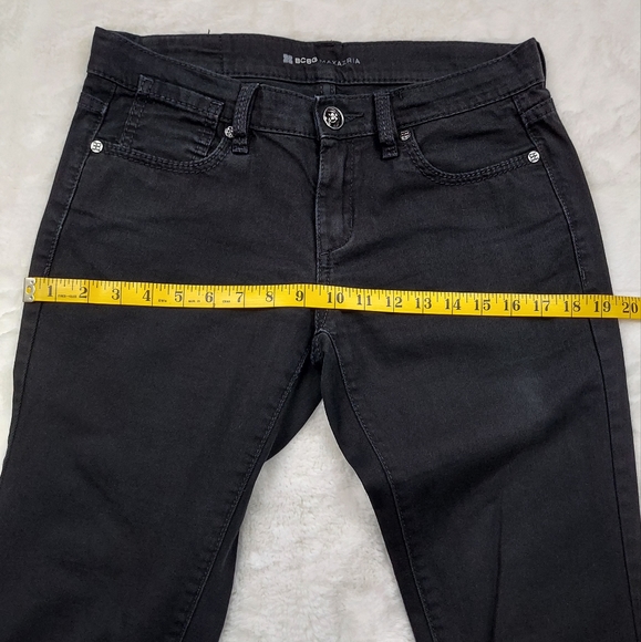 BCBGMaxAzria May Skinny w/Back Leg Zipper Black Jeans Pants Mid Rise Size 27 - Picture 5 of 16